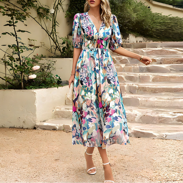 Robe V-Neck Élégante Sasha™