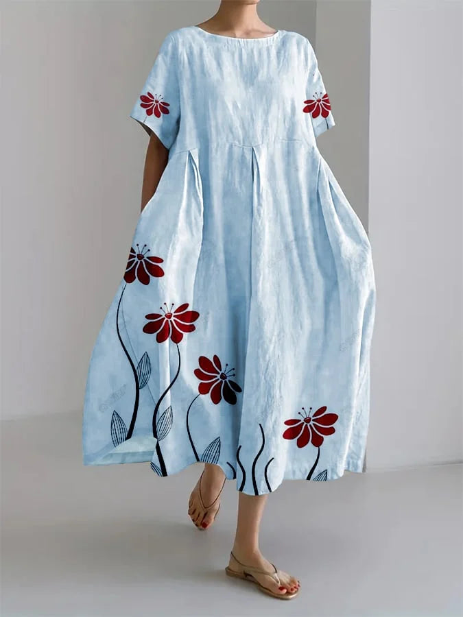Bina – Robe rétro confortable avec poches