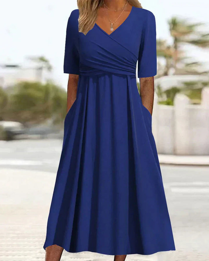 Annabelle - Robe croisée à manches courtes