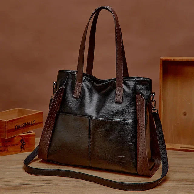 Sac à main en cuir classique Indigo