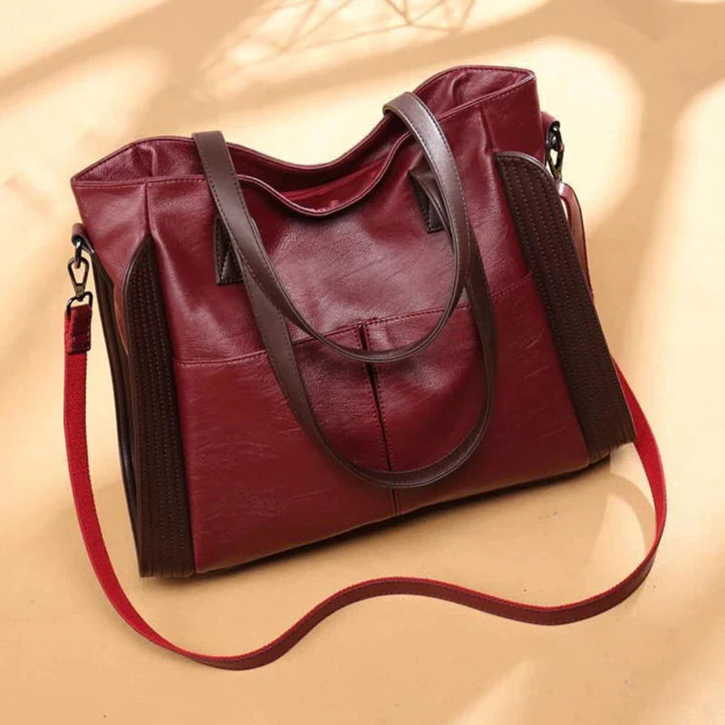 Sac à main en cuir classique Indigo
