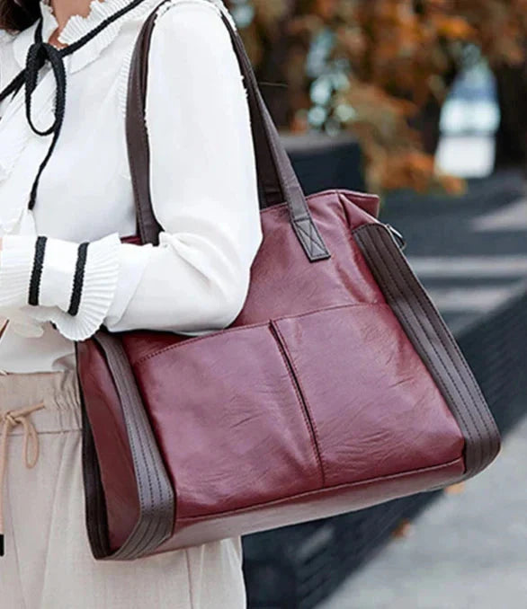 Sac à main en cuir classique Indigo