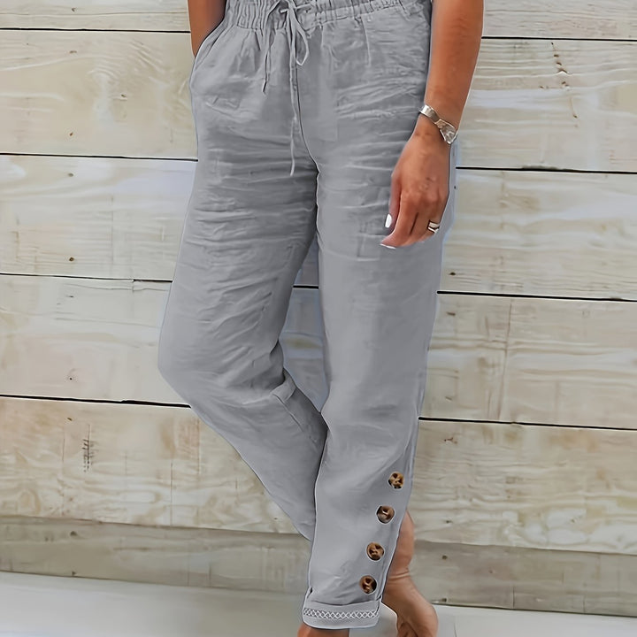 Linnea™ – Pantalons en coton slim Raka