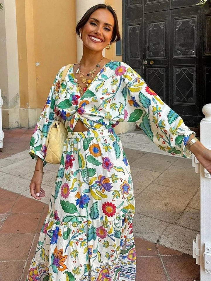 Bea™ | Robe d'Été Maxi avec Motif Floral