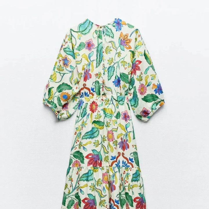 Bea™ | Robe d'Été Maxi avec Motif Floral