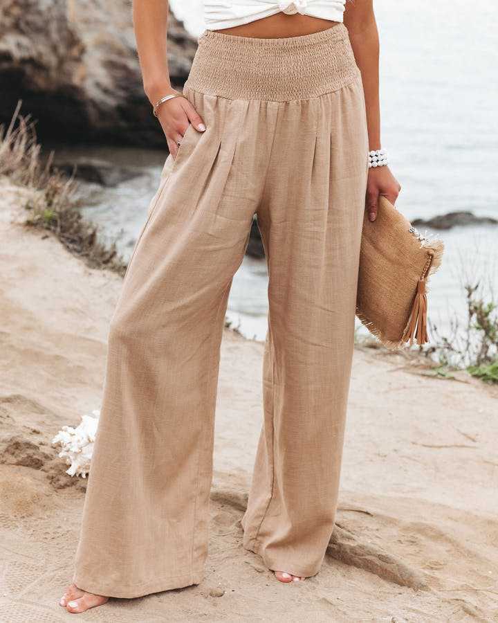 Amar | Pantalon de Plage Fluide à Jambes Larges