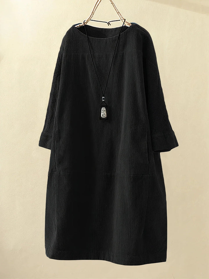 Zophie™ - Robe en velours côtelé vintage décontractée