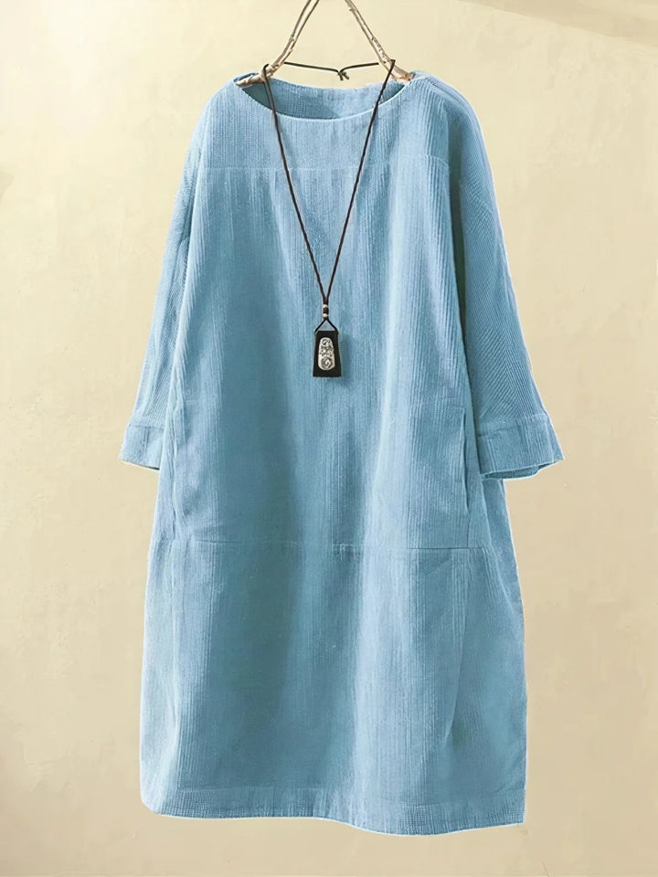 Zophie™ - Robe en velours côtelé vintage décontractée