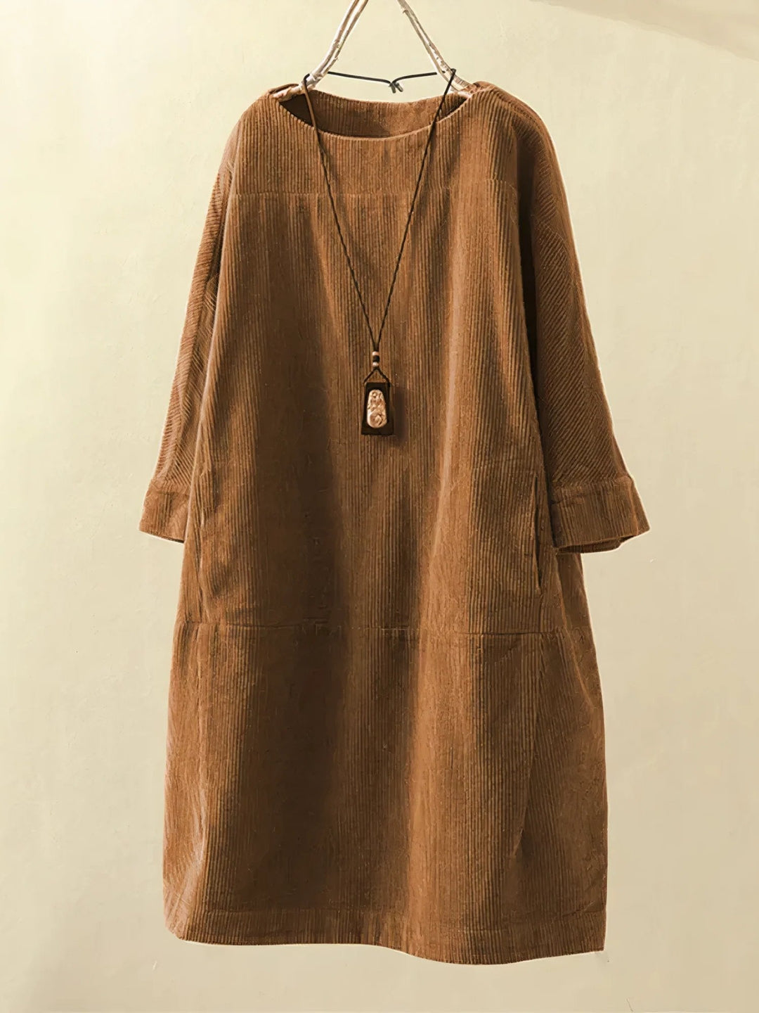 Zophie™ - Robe en velours côtelé vintage décontractée