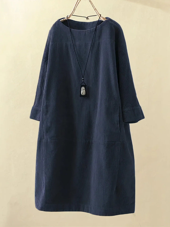 Zophie™ - Robe en velours côtelé vintage décontractée
