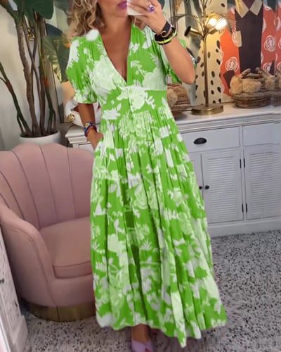 Isabeau™ | Robe Longue Élégante avec Décolleté en V et Poches Pratiques