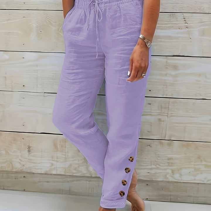 Linnea™ – Pantalons en coton slim Raka