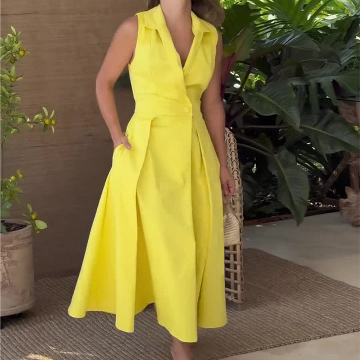 Amancia | Robe Midi avec Décolleté en V