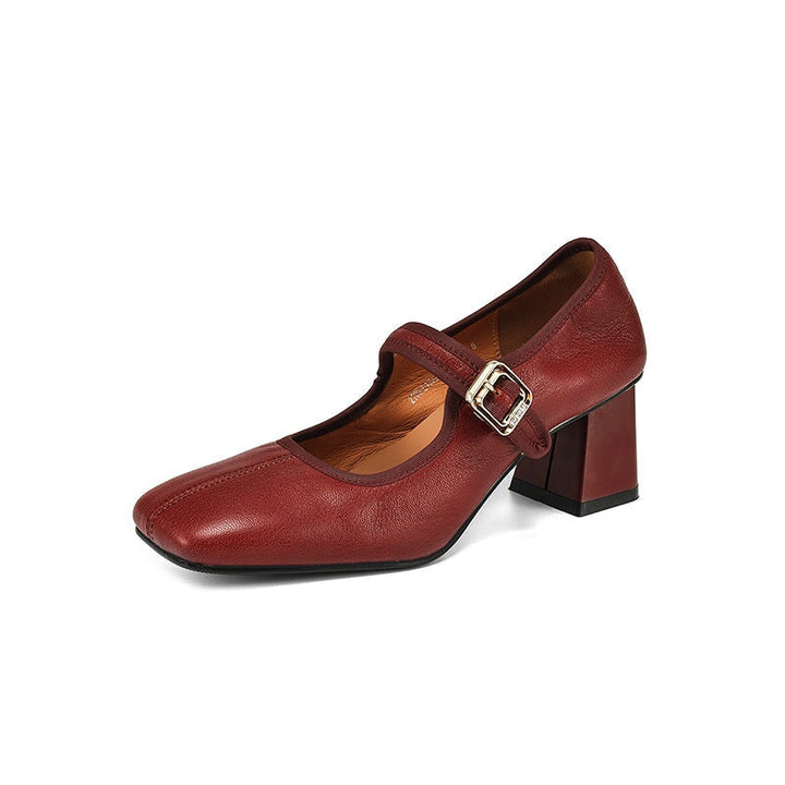 Desna - Chaussures modernes à talons épais dans le style français