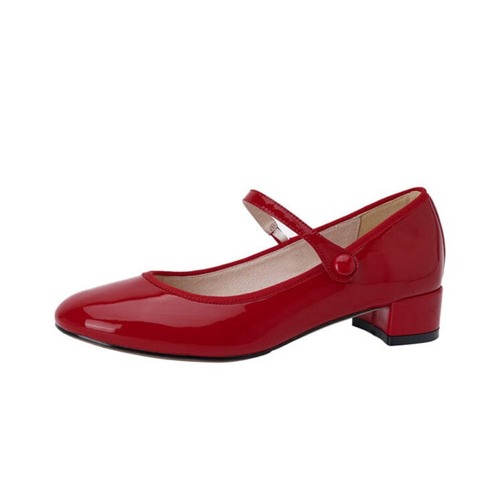 Zolena - Ballerines vintage en cuir de vache