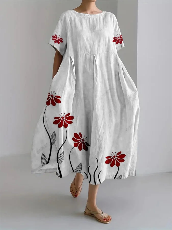 Bina – Robe rétro confortable avec poches