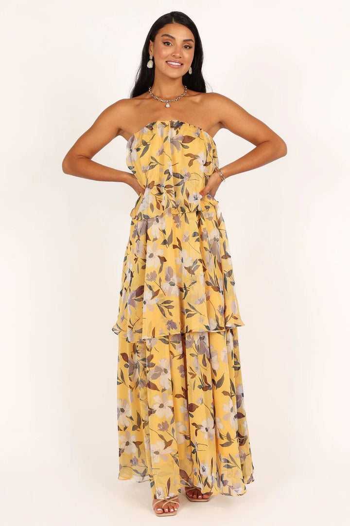 Elsie™ | Robe Maxi Sans Bretelles à Pois
