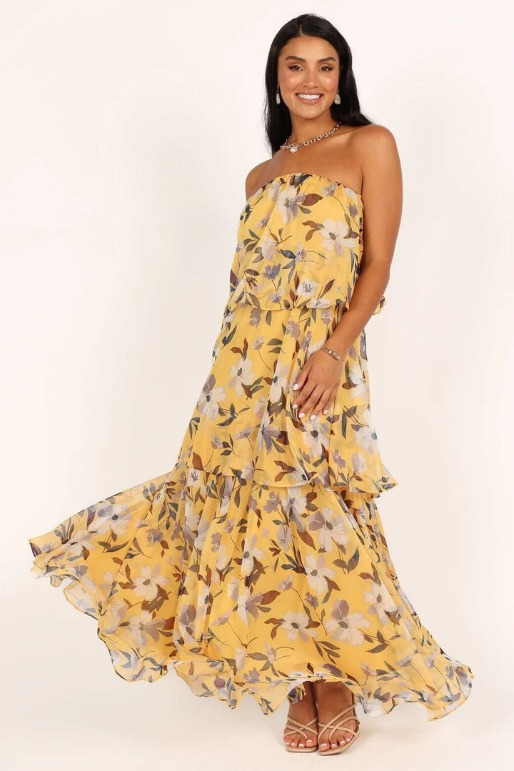 Elsie™ | Robe Maxi Sans Bretelles à Pois