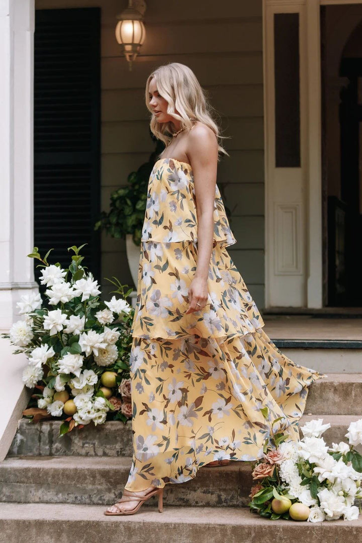 Elsie™ | Robe Maxi Sans Bretelles à Pois