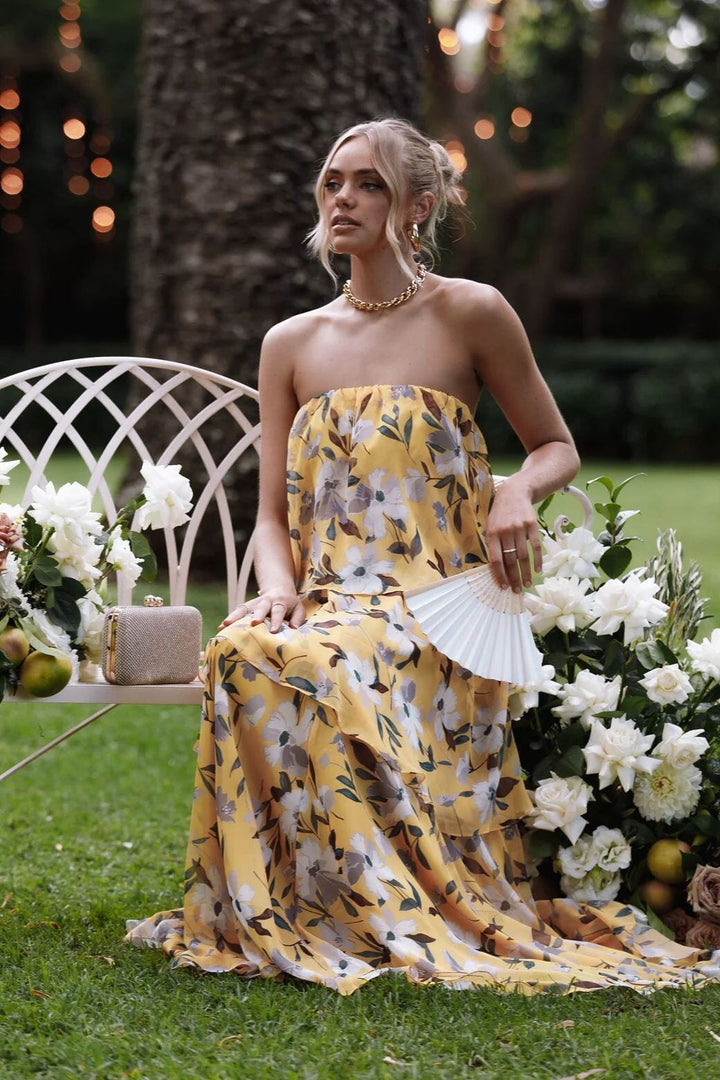 Elsie™ | Robe Maxi Sans Bretelles à Pois