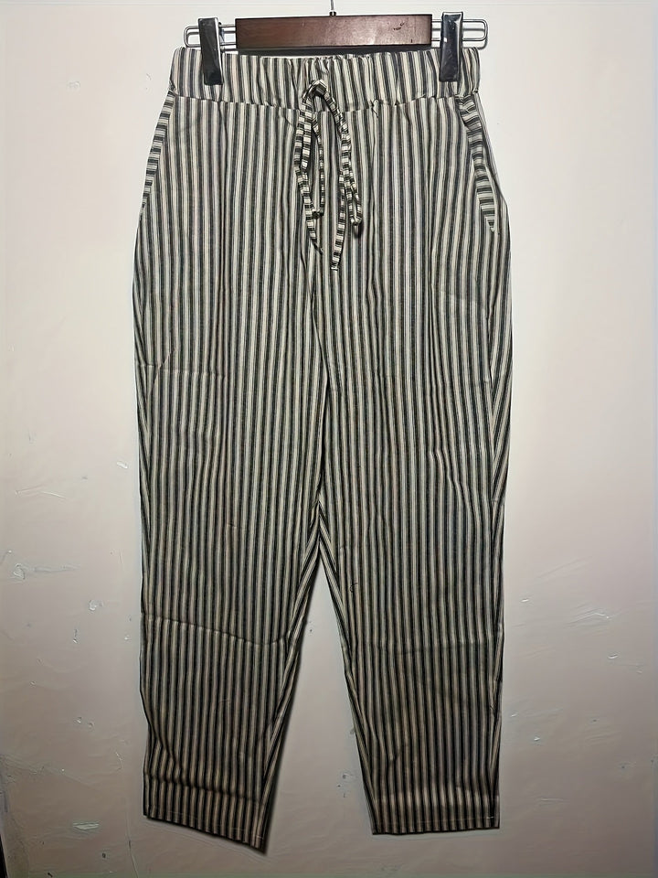 Sanna™ – Pantalons Amples avec Rayure Élégante