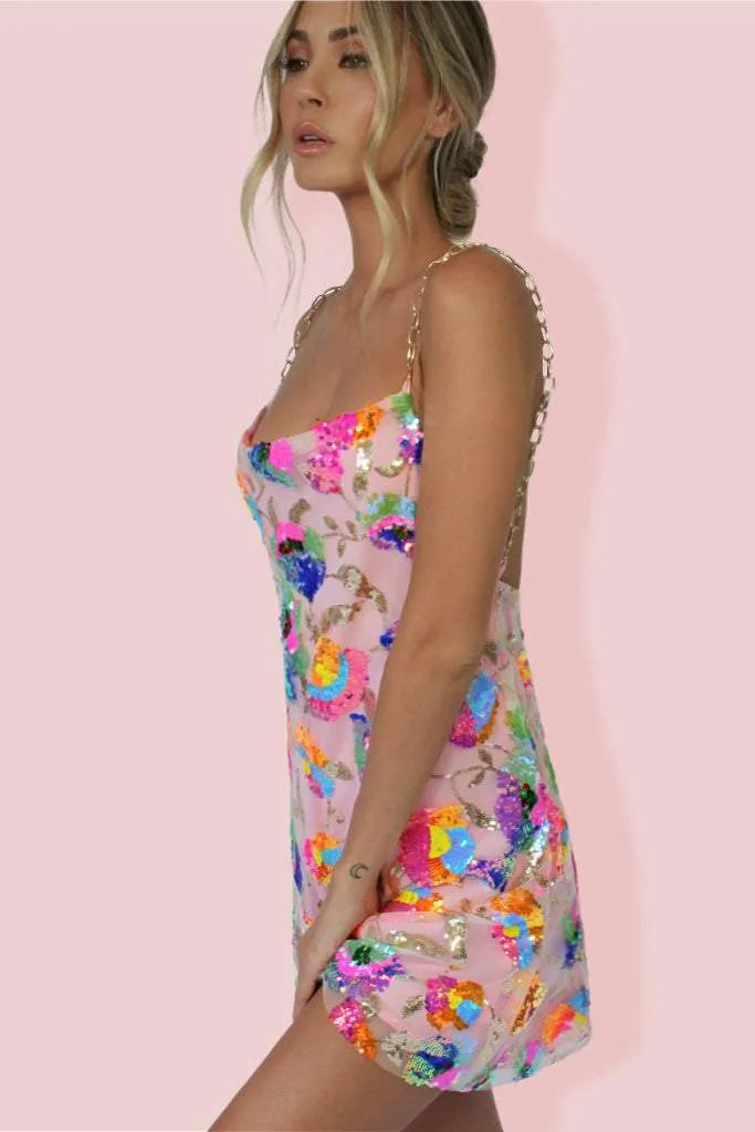 Rylee : Robe Mini Dos Nu Pailletée
