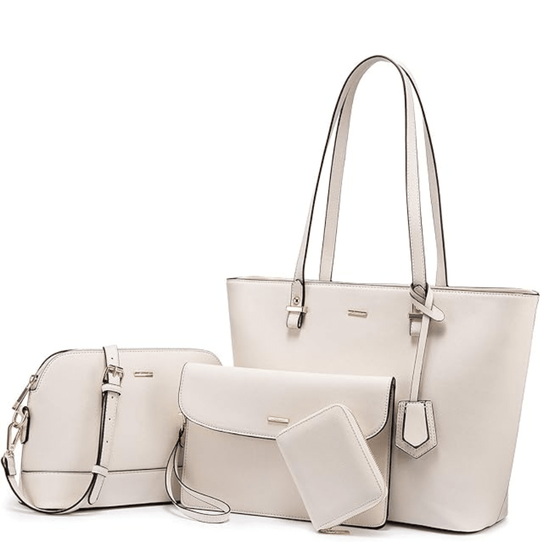 Ensemble de Sac à Main en Cuir et Sac à Épaule en 3 Pièces