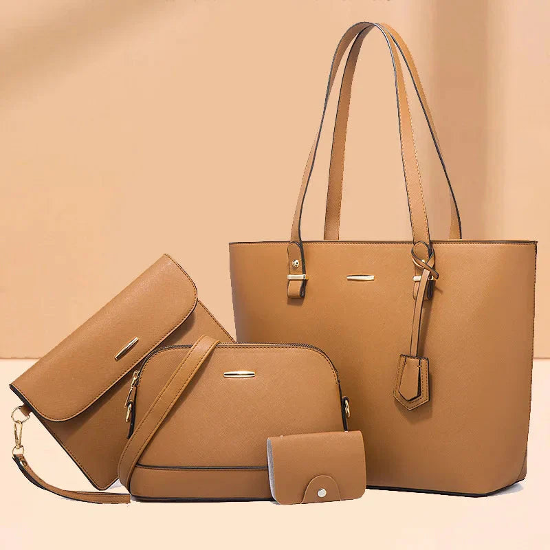 Ensemble de Sac à Main en Cuir et Sac à Épaule en 3 Pièces