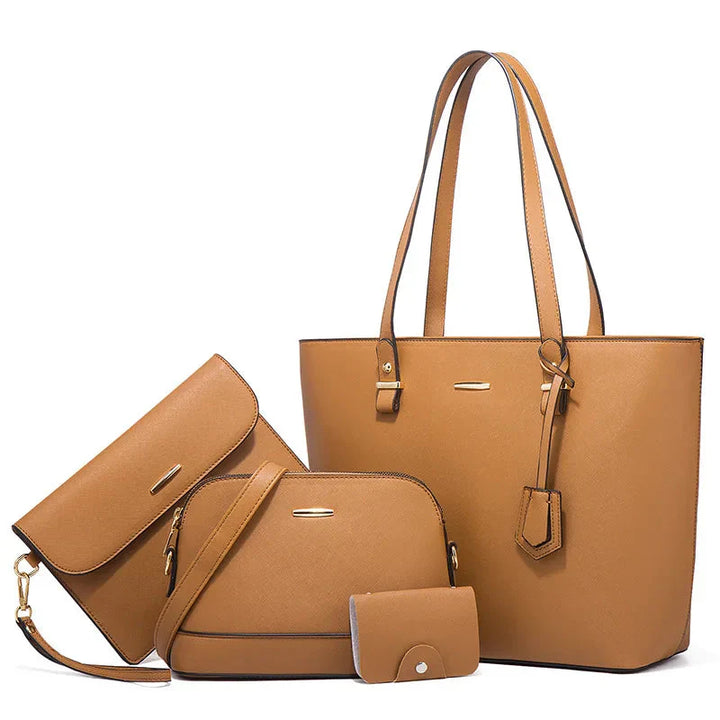 Ensemble de Sac à Main en Cuir et Sac à Épaule en 3 Pièces