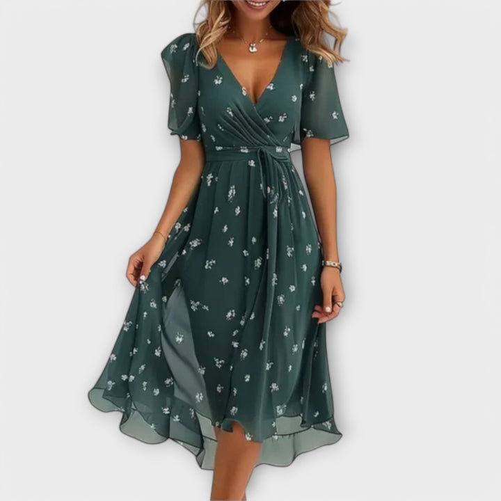 Annegret | Robe décontractée à décolleté en V