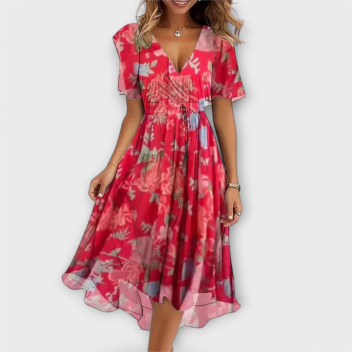 Annegret | Robe décontractée à décolleté en V