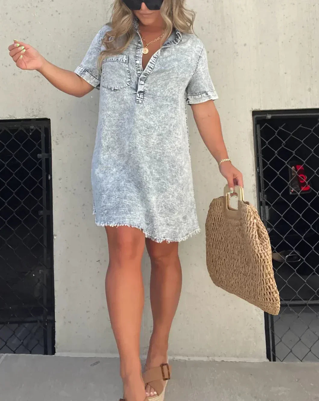 Vera | Robe Chemise en Denim
