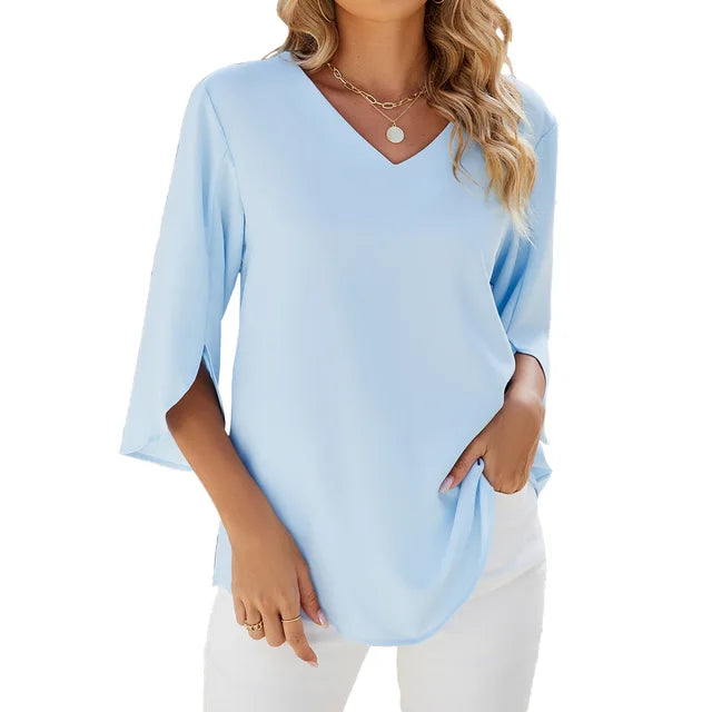 Helene - Blouse à col en V