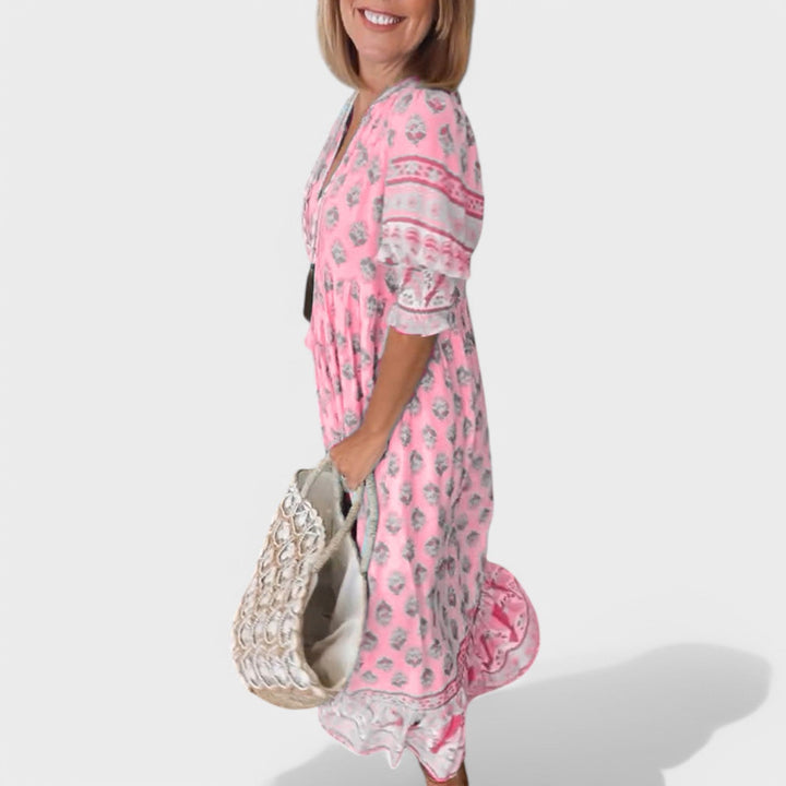 Marlena | Robe à décolleté en V et silhouette en A