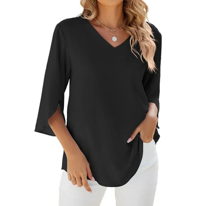Helene - Blouse à col en V