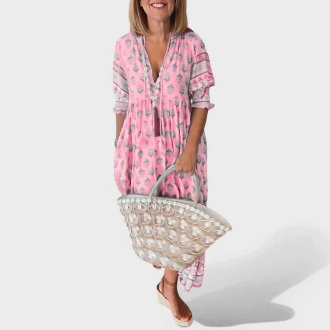 Marlena | Robe à décolleté en V et silhouette en A