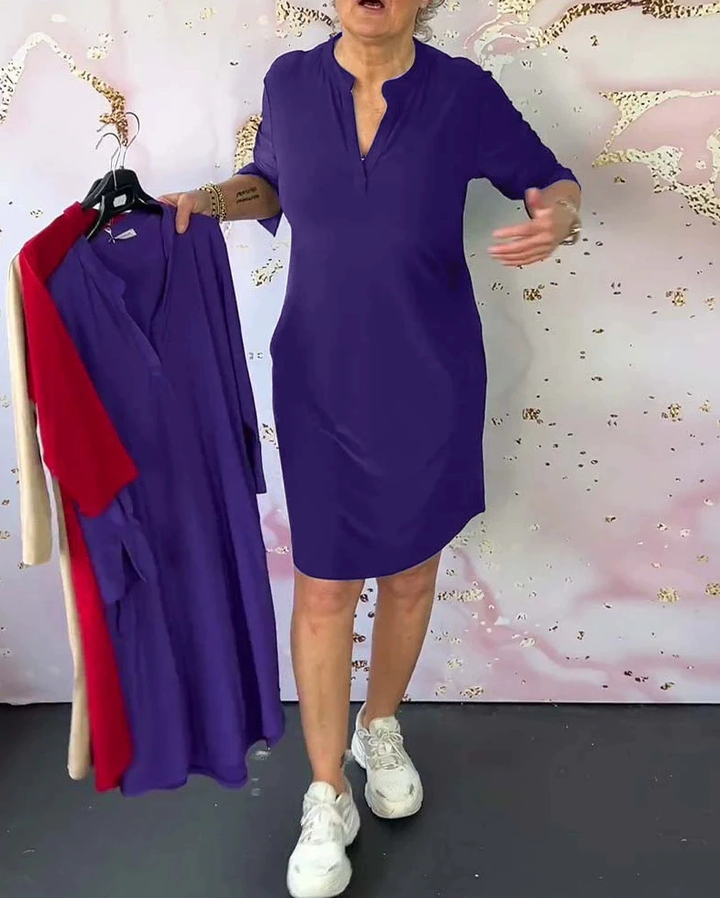 Hanne | Robe Élégante à Col en V