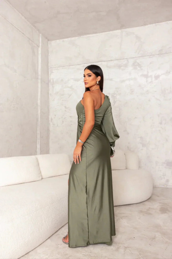 Valeria | Robe Asymétrique en Satin
