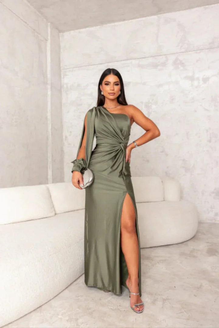 Valeria | Robe Asymétrique en Satin