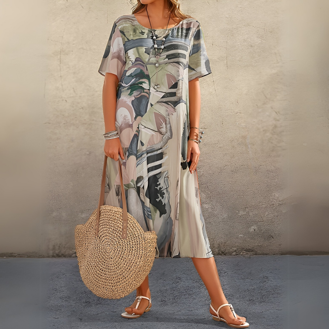 Joelle | Robe à fleurs fluide et élégante