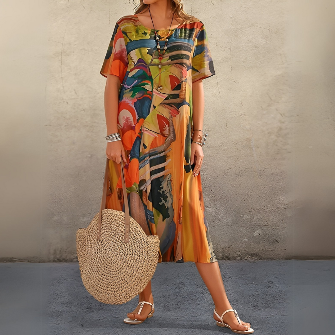 Joelle | Robe à fleurs fluide et élégante