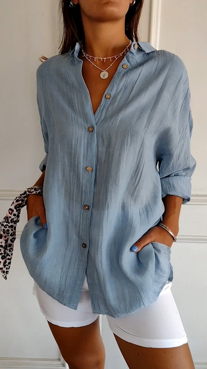 Sasha | Chemise Élégante avec Détails Plissés