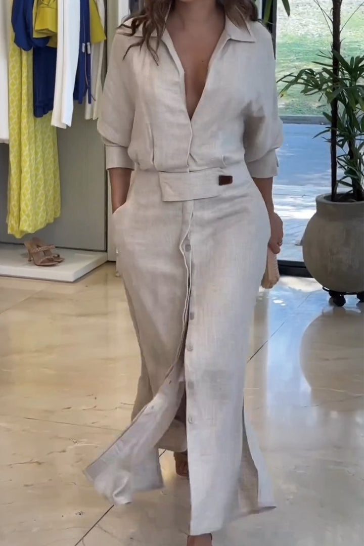 Jeanette | Robe maxi à décolleté en V