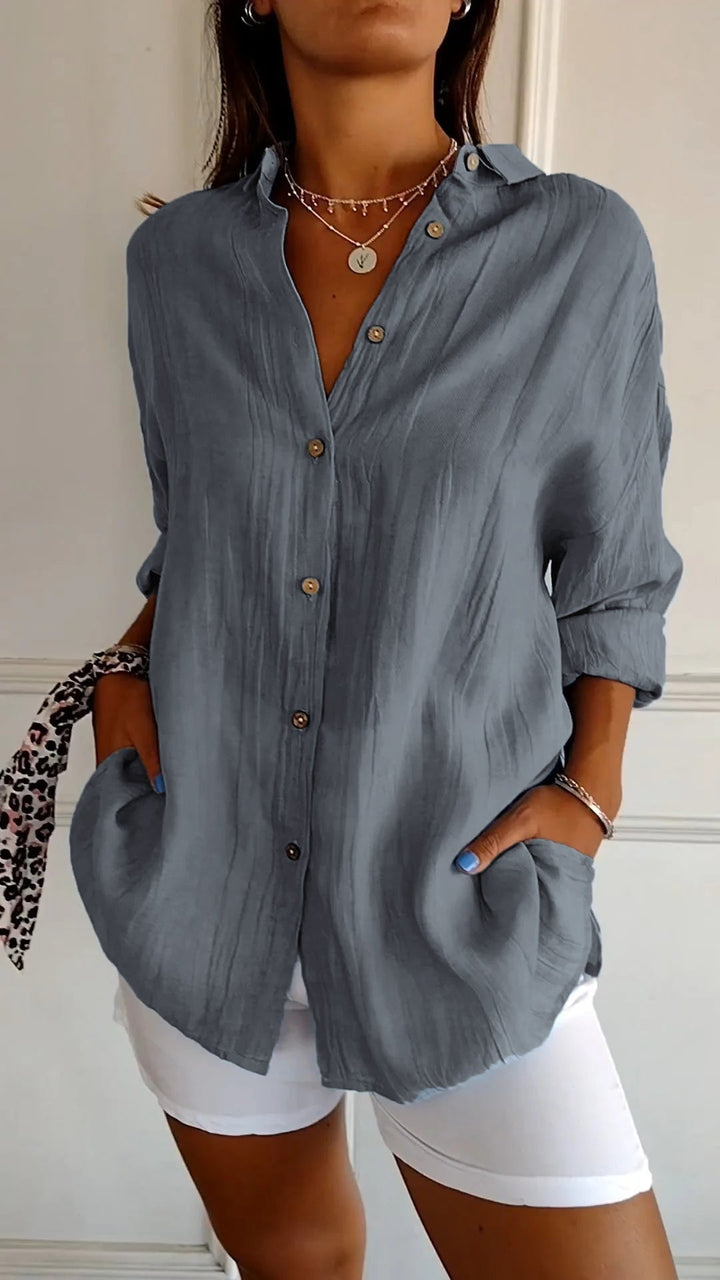Sasha | Chemise Élégante avec Détails Plissés