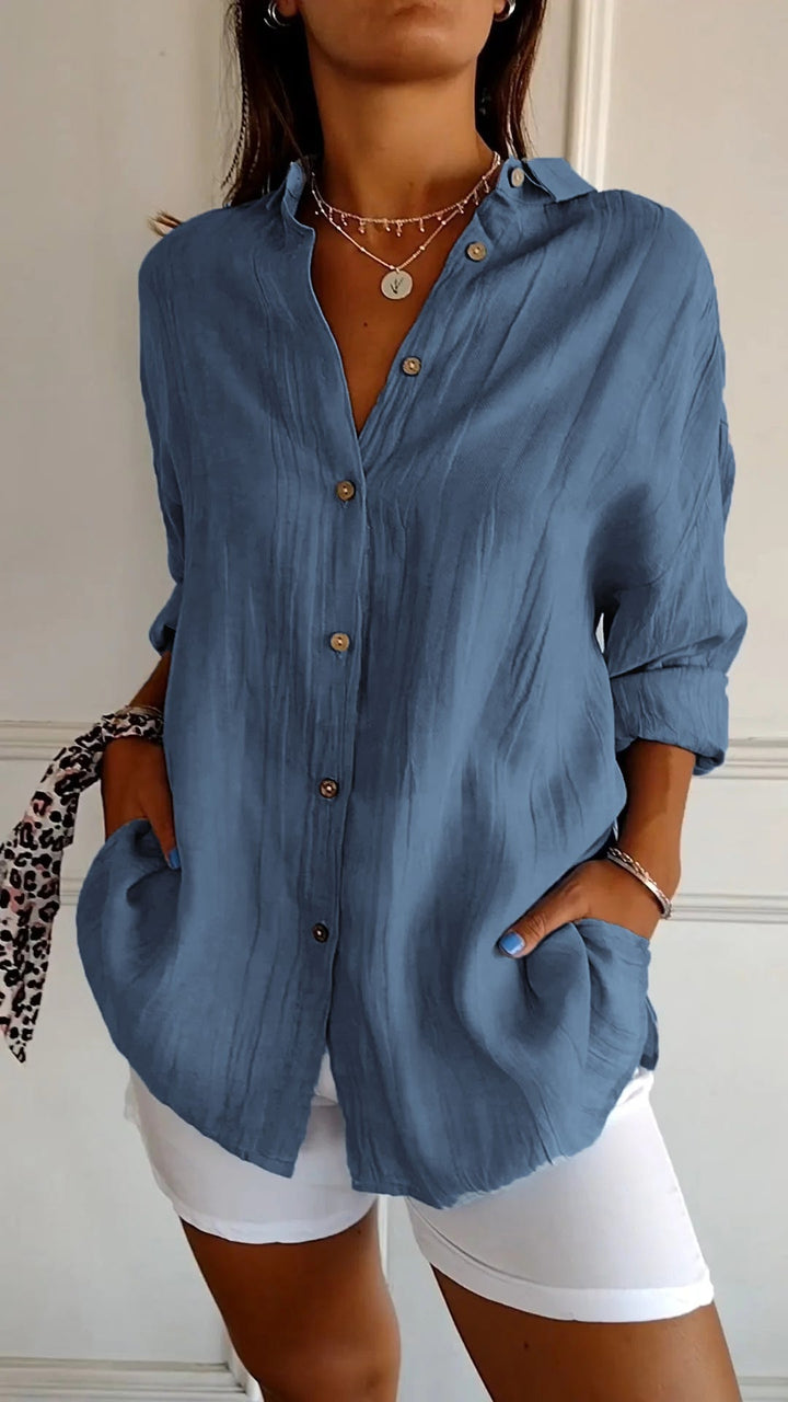 Sasha | Chemise Élégante avec Détails Plissés