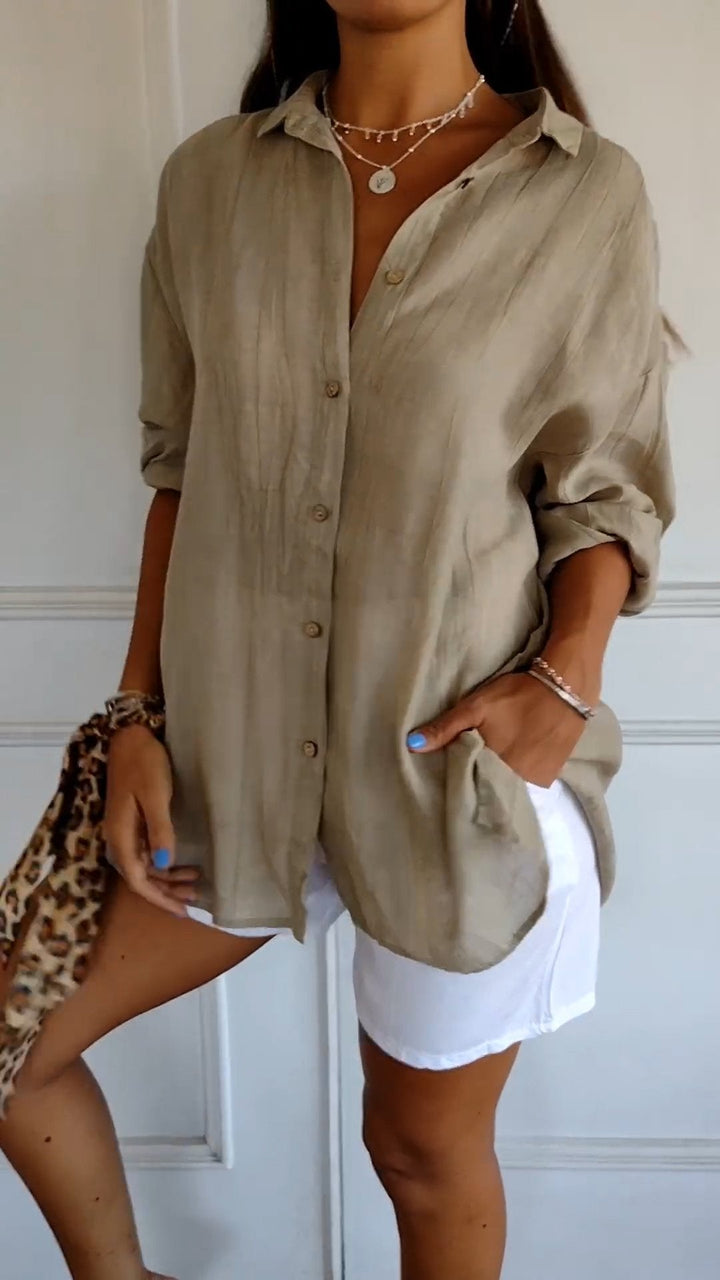 Sasha | Chemise Élégante avec Détails Plissés