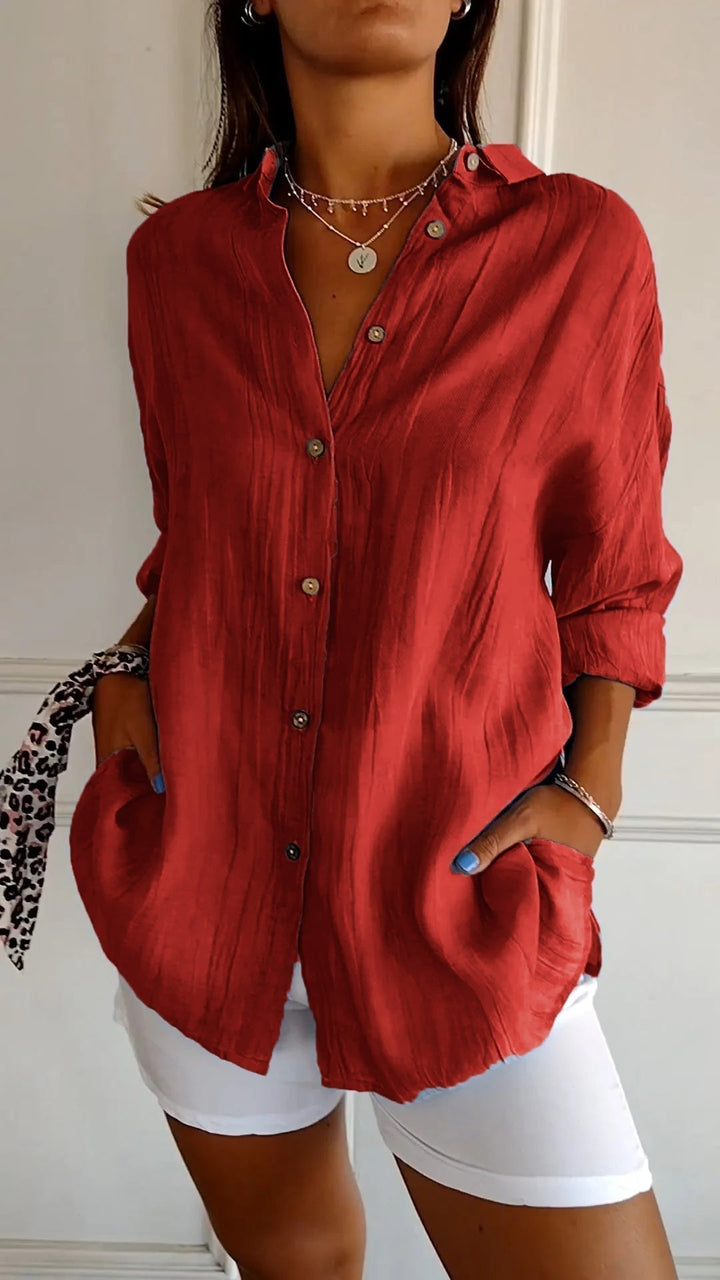 Sasha | Chemise Élégante avec Détails Plissés