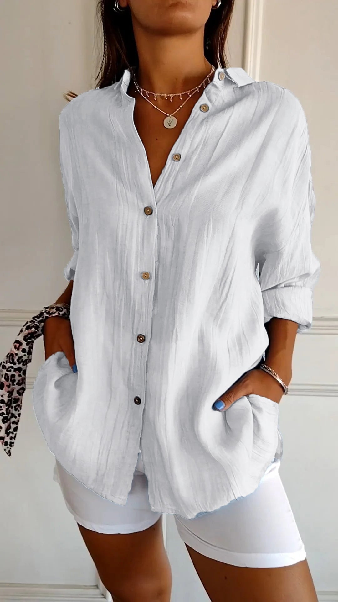 Sasha | Chemise Élégante avec Détails Plissés