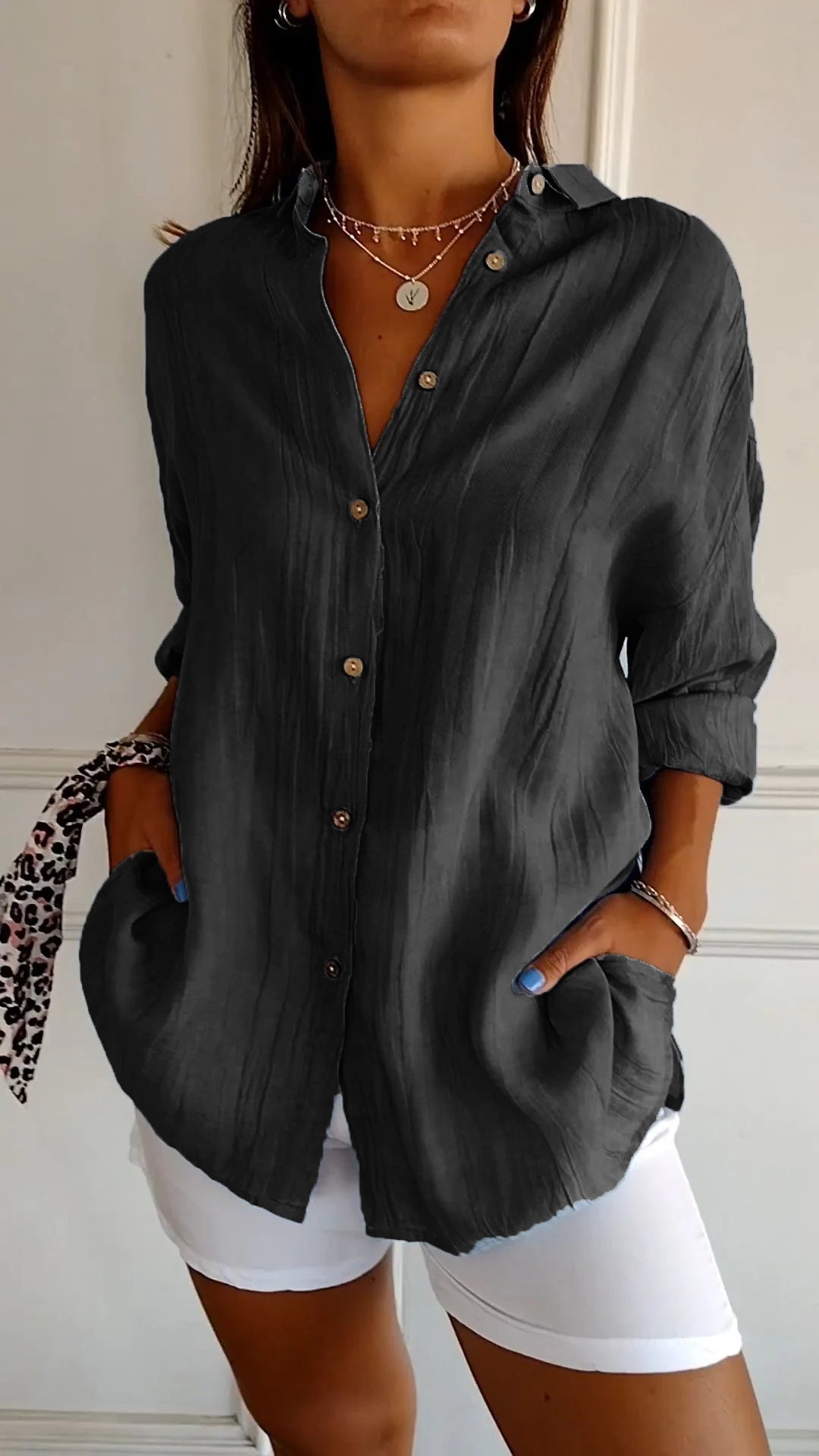 Sasha | Chemise Élégante avec Détails Plissés