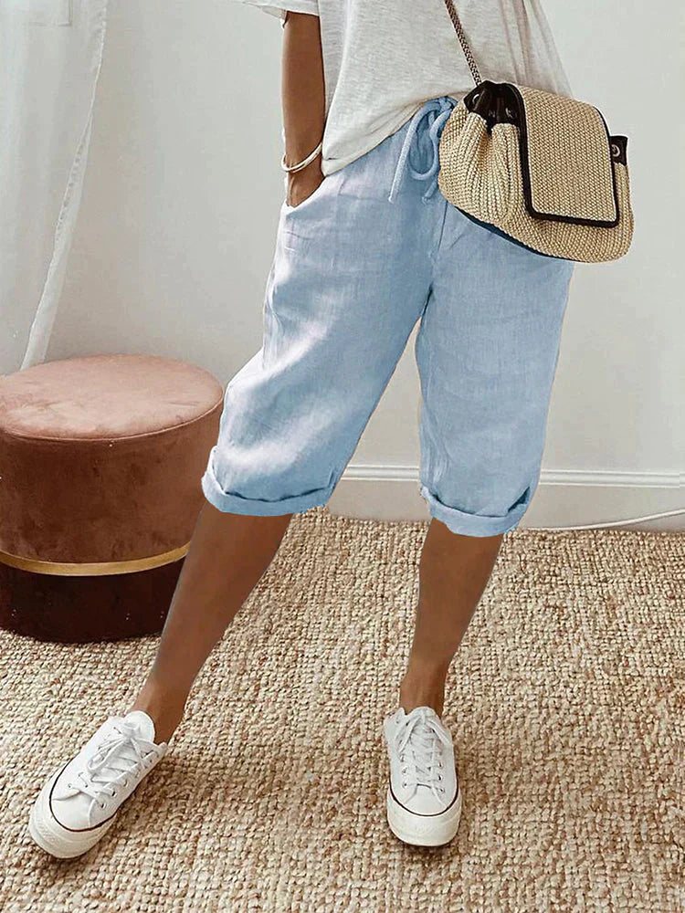 Jillian | Shorts confortables avec ourlet roulé